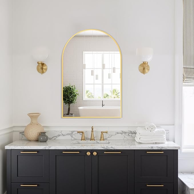 Delma Arched Bathroom Mirror, Living Room and Entryway - Image 8