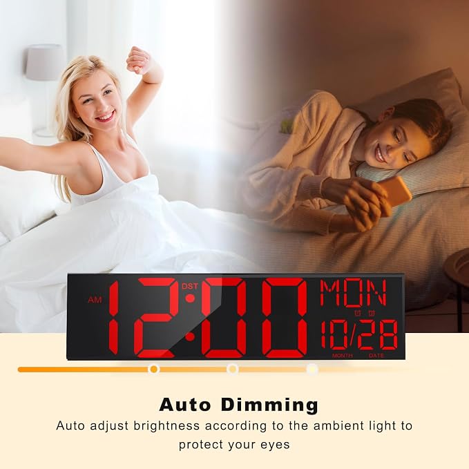 JALL 30" Large Digital Wall Mount Clock - Image 6
