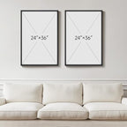 Framed Abstract Black and White Brown Wall Art - Image 3