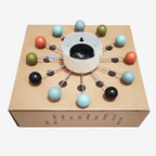 Wood Ball Wall Clock Mid Century Modern Silent Non Ticking Battery Operated 13 - Image 9