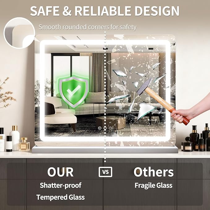 ROLOVE 23"x 18" Large Vanity Mirror - Image 6