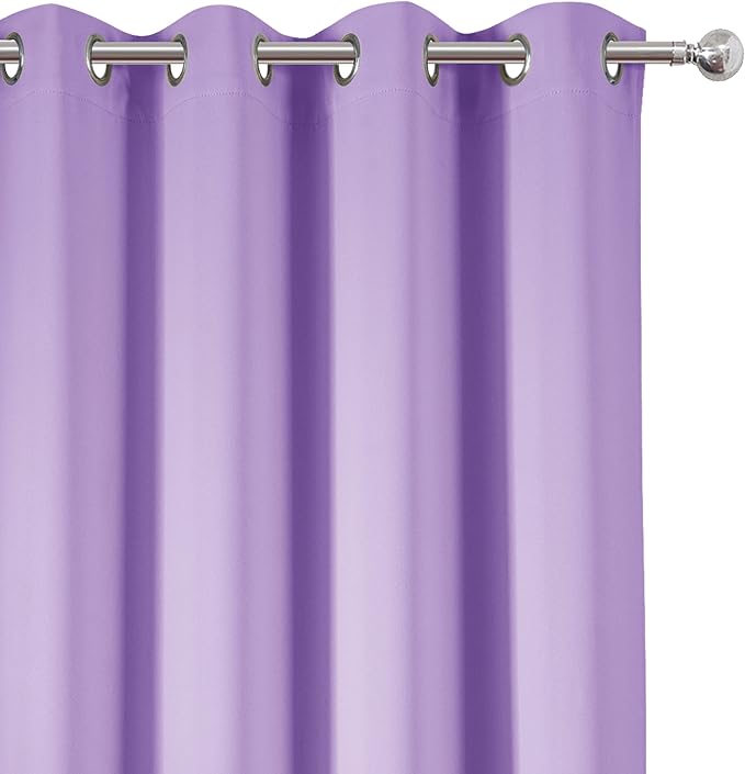 LEMOMO Lilac Blackout Curtains 52 x 84 inch/Lavender Curtains Set of 2 - Image 6