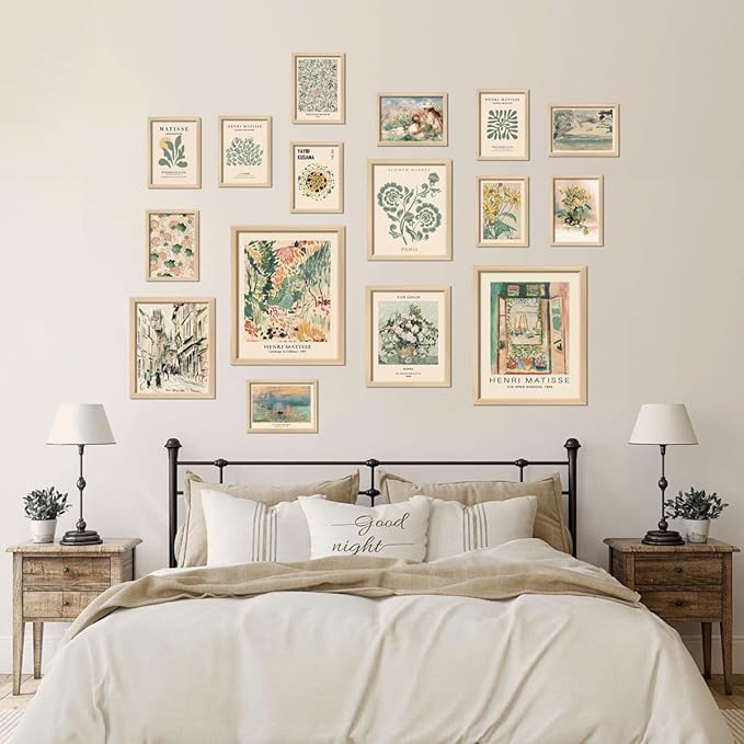 ANERZA 16 PCS Framed Sage Green Wall Art Decor, Matisse Wall Prints - Image 7