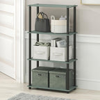 Furinno Turn-N-Tube Storage Shelves, 4-Tier Toolless Book Shelf, Corner Shelf - Image 2