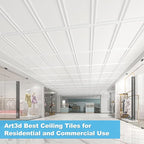 Art3d Drop Ceiling Tiles 48x24, Decorative PVC Ceiling Panels, Waterproof - Image 8