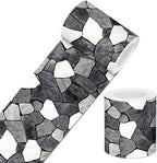 IVN Wallpaper Border Black White Stone Pattern Design 4x196 Inch Peel and Stick by IVN