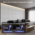 BSHEAD 8 Pack 2-Layer Large Soundproof Wall Panels, 15.7 x 15.7 x 0.43 in Sound - Image 3