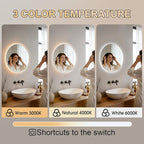 20 Inch Round LED Bathroom Mirror - Image 3