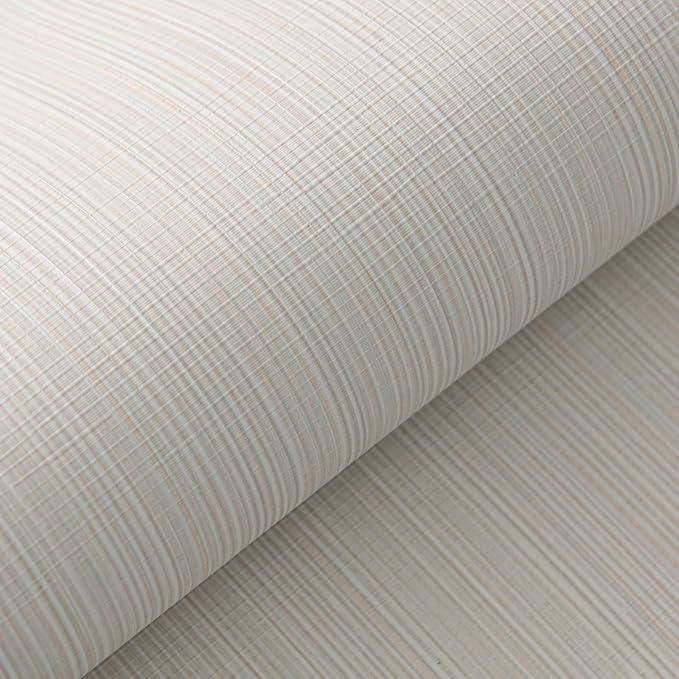 Grasscloth Peel and Stick Wallpaper 20.8"x394" Multi-Cream Thick Fabric - Image 2