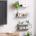 Fixwal 3+1 Tier Bathroom Floating Shelves Over Toilet, 15.8in Farmhouse Rustic - Image 6