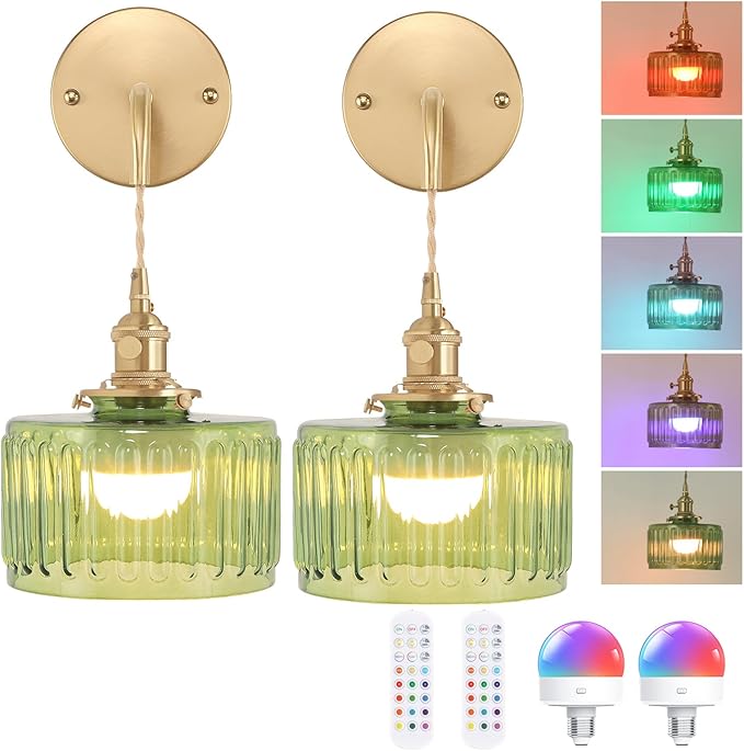 Shenmoyl Battery Operated Wall Sconce by Shenmoyl