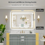 48x36 Inch LED Bathroom Mirror - Image 2