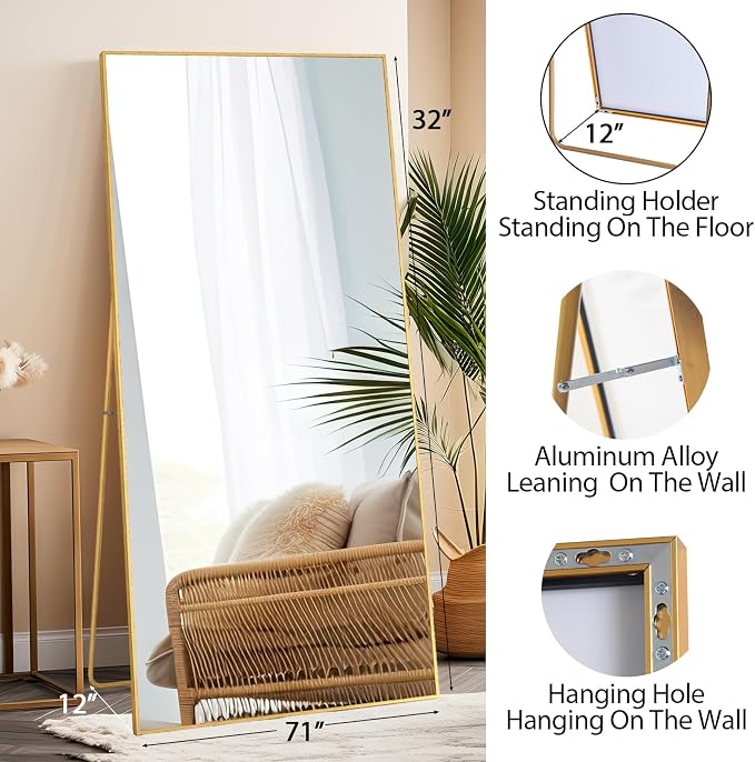 Beauty4U 71" x 32" Large Full Length Mirror - Image 2