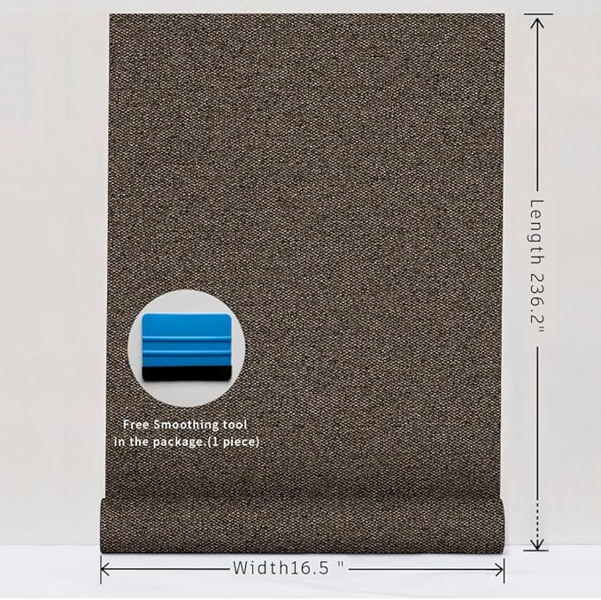 SHUFA Brown Cotton-Like Textured Grasscloth Wallpaper Matte Thick Real Woven - Image 9