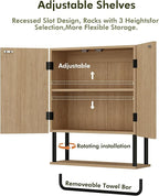 RUSTOWN Fluted Bathroom Wall Cabinet - Image 7