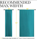 NICETOWN Peacock Blue Blackout Curtains Panels - Image 7