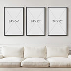 Large Framed Abstract Wall Art for Living Room, 3 Piece Modern Canvas Prints - Image 3