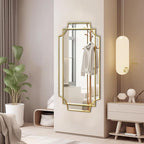 HQiJun Wall Mirror Full Length, Scalloped Beveled Polished Decorative Mirrors - Image 8