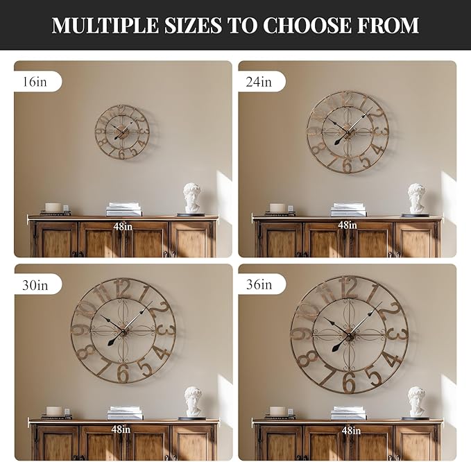 Cuspin 20 Inch Wall Clock, Large Modern Decorative Wall Clocks - Image 7