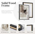 Framed Neutral Abstract Floral Wall Art - Image 5