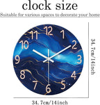 Glass Wall Clocks Battery Operated 14 Inch Modern Abstract Wall Clock - Image 3