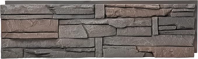 GenStone Faux Stacked Stone Panel 41" x 11.25" in Coffee Color by GenStone