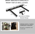 BGMG Wood Floating Shelves for wall 12 inch Set of 2, Rustic Wooden Wall Mount - Image 3