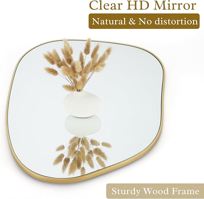 PERFNIQUE Irregular Wall Mirror Asymmetrical Mirror, Decorative Modern Wall - Image 4