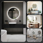 NEWBULIG 36 Inch Round LED Bathroom Wall Mirror - Image 8