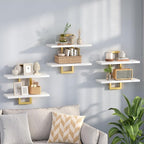 HOOBRO Floating Shelves, 15 Inch Wall Shelf Set of 3, Wall Mounted Storage by HOOBRO
