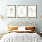KISSFOX 3 Piece Floral Framed Wall Art Flower Pictures Wall Decor Wildflowers - Image 5