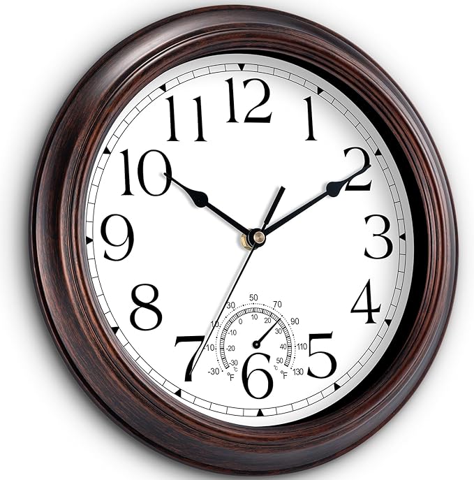 KECYET 14 Inch Outdoor Wall Clock - Image 2