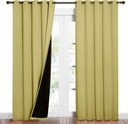 NICETOWN Paler Yellow Full Shade Curtain Panels, Pair of Energy Smart & Noise by NICETOWN