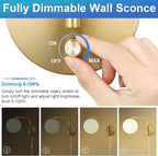 VATONI Dimmable Wall Sconces Plug in, Swing Arm Wall Lights - Image 2