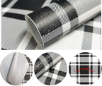 Guvana 17.7"x118" Black and White Trellis Contact Paper Peel and Stick - Image 6