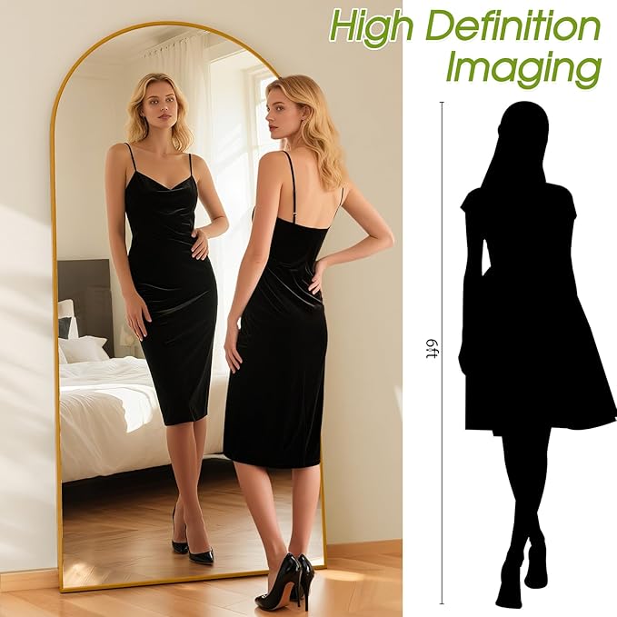 76"x34" Floor Mirror Full Length, Arched Full Length Mirror - Image 4