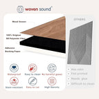 WoveN SounD Artisan Acoustic Wall Panels, 16 Pack 12x12 Inch, PVC Wood Grain - Image 4