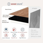 WoveN SounD Artisan Acoustic Wall Panels, 16 Pack 12x12 Inch, PVC Wood Grain - Image 4