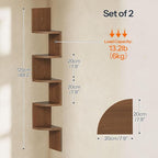 HOOBRO Corner Shelf Wall-Mounted, 5-Tier Corner Bookshelves - Image 3