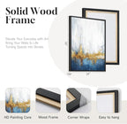 Framed Blue and White Abstract Wall Art - Image 5
