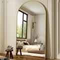XRAMFY 86"x40" Arched Full Length Mirror Floor Mirrors by XRAMFY