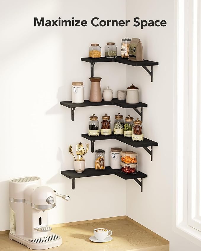 AMADA HOMEFURNISHING Corner Floating Shelves, Shelves - Image 5