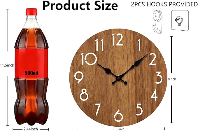 Wall Clock, Modern Wall Clocks Battery Operated, Silent Non Ticking Clock - Image 3