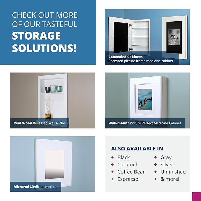 14x24 Aiden Recessed Wall Niche Medicine Cabinet Replacement, in The Wall - Image 6