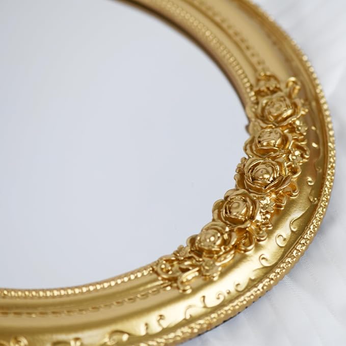 Oval Resin Vintage Mirror, Wall Mounted Decorative Mirror - Image 4