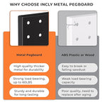 INCLY 4 Pack Peg Board, Peg Board Panels - Image 3