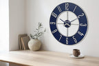 Bulova Blue Steel Oversize Wall Clock |Model C4809 - Image 5