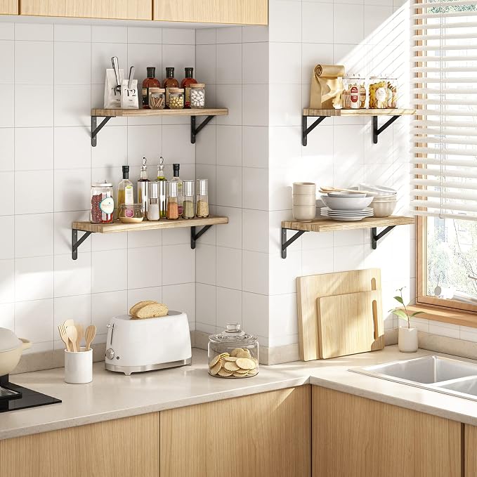YGEOMER Floating Shelves for Wall Different Sizes Farmhouse Wall Shelf for - Image 7