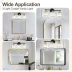 Crystal Bathroom Light Fixtures, Bathroom Lighting Fixtures Over Mirror - Image 6