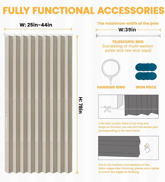 AJAZZ Blackout Door Curtains - Image 3